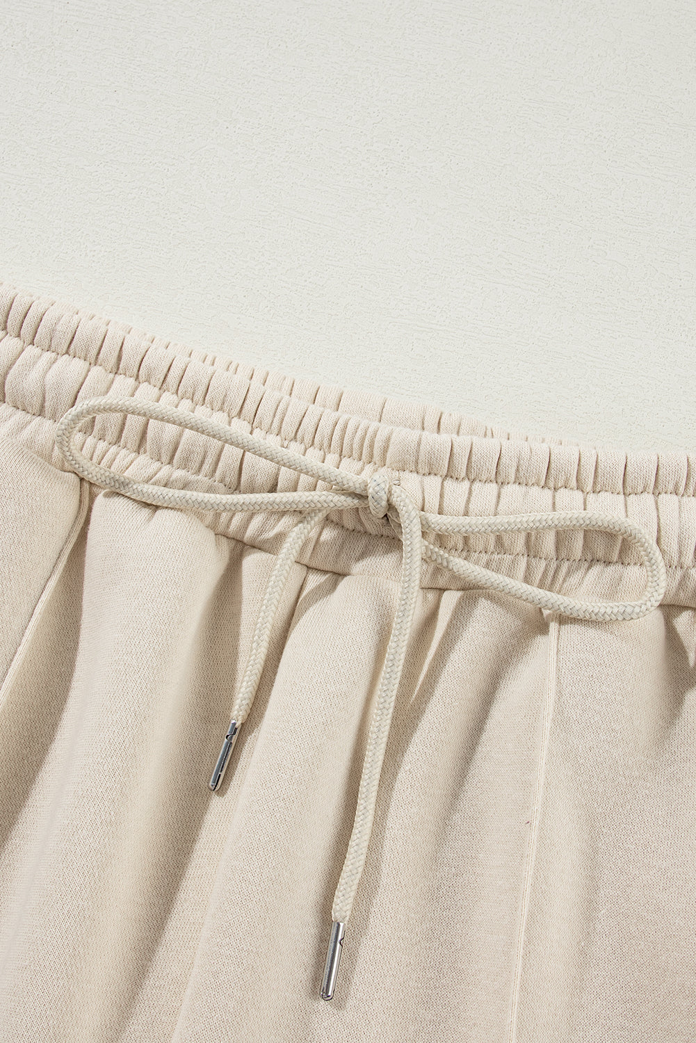 Solid Zip-Up Jacket and Drawstring Pants Set