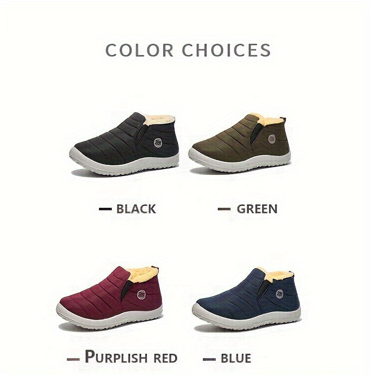 Chic Women's Winter Waterproof Comfort Plush Lined Warmth Ankle Boots
