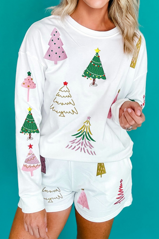 Christmas Tree Top and Shorts Pajama Set