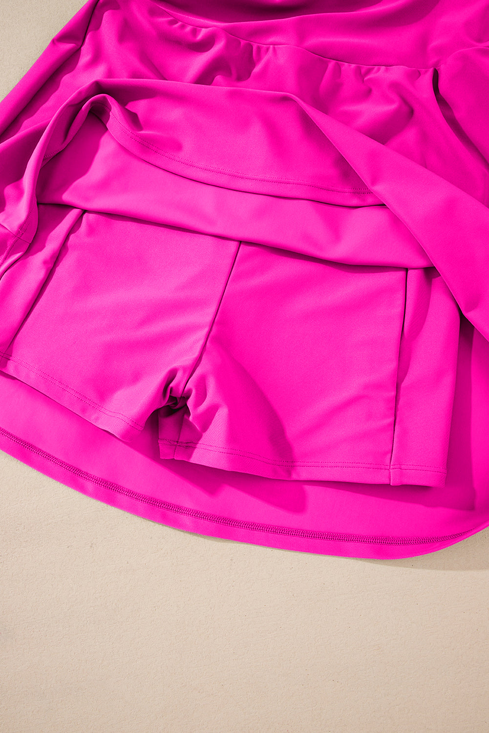 Contrast Trim Scoop Neck One-Piece Swim Dress