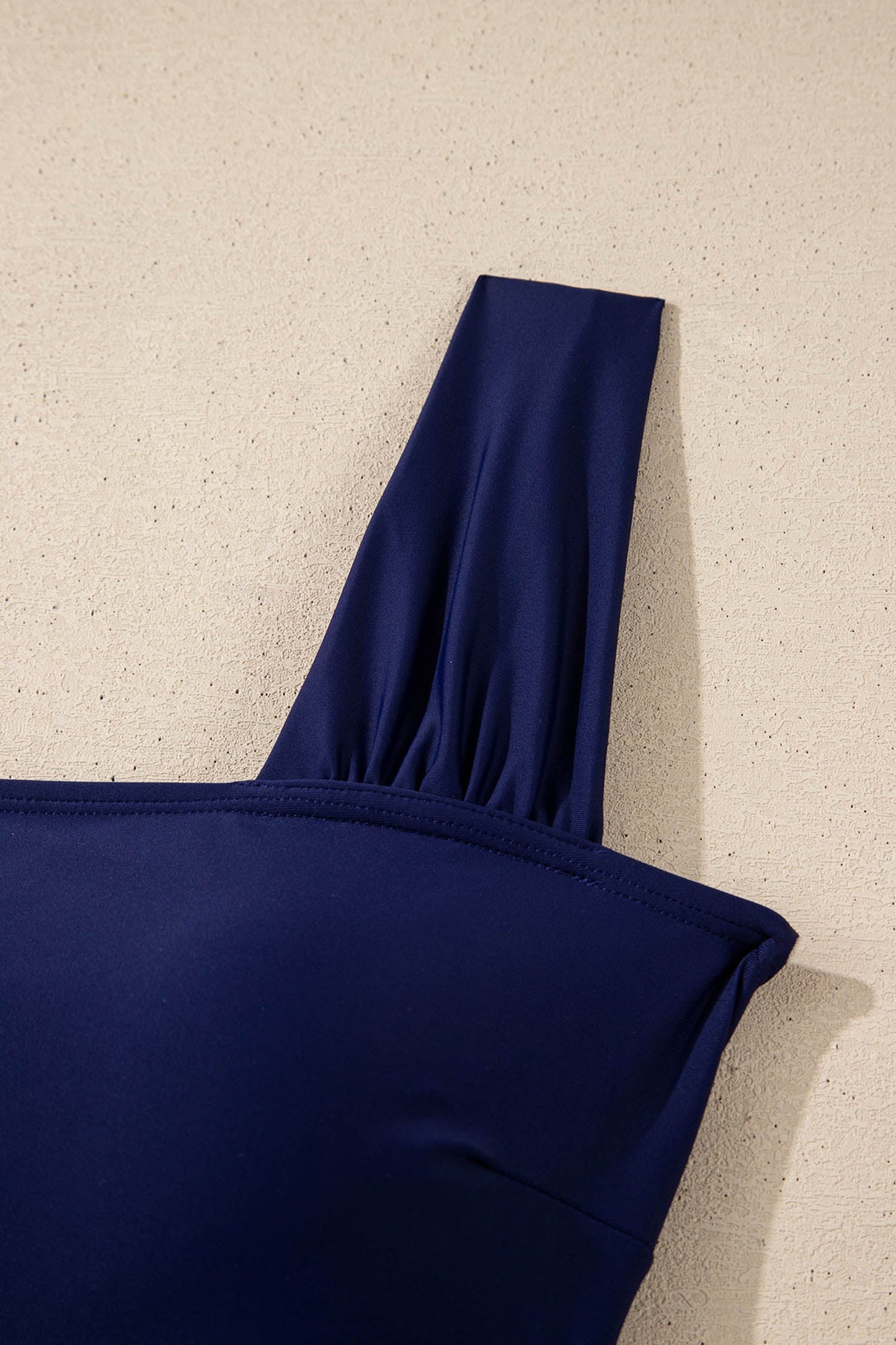 Square Neck Ruched One-Piece Swimsuit