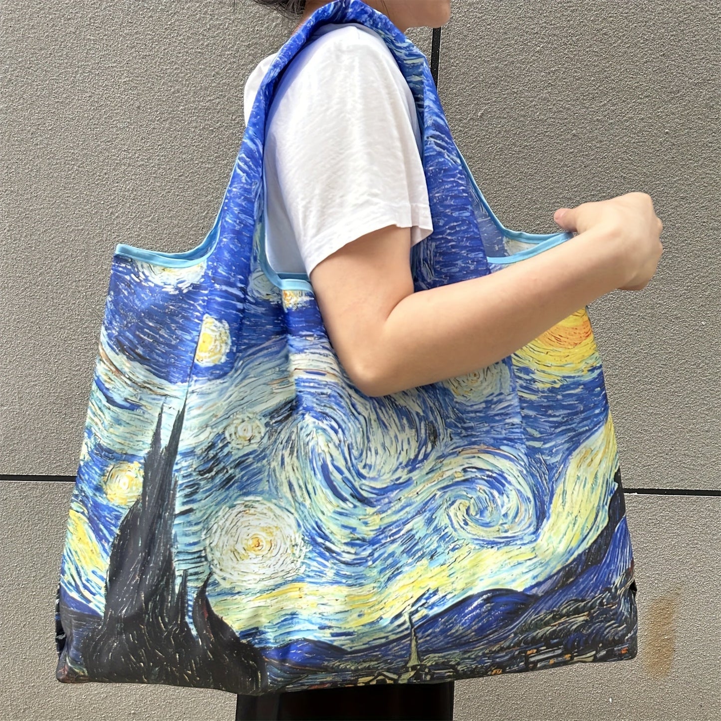 Starry Night Extra Large Tote Stylish Lightweight Foldable