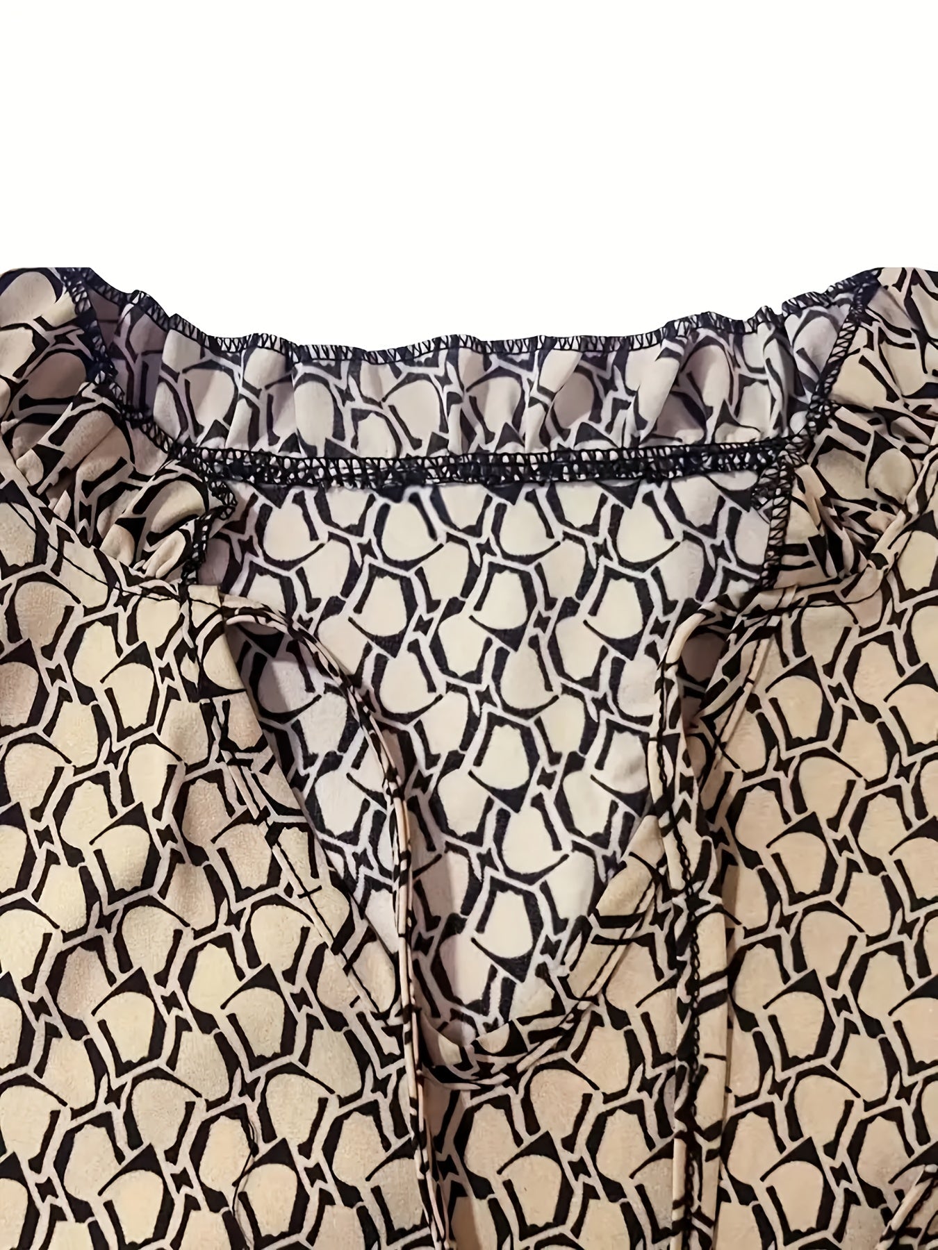 Elegant Plus Size V-Neck Ruffle Sleeve Mini Dress