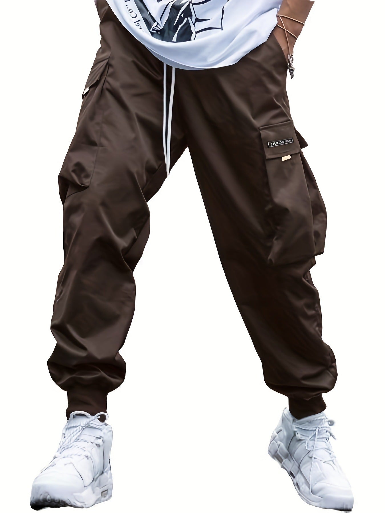 Men’s Multi‑Pocket Drawstring Cargo Pants