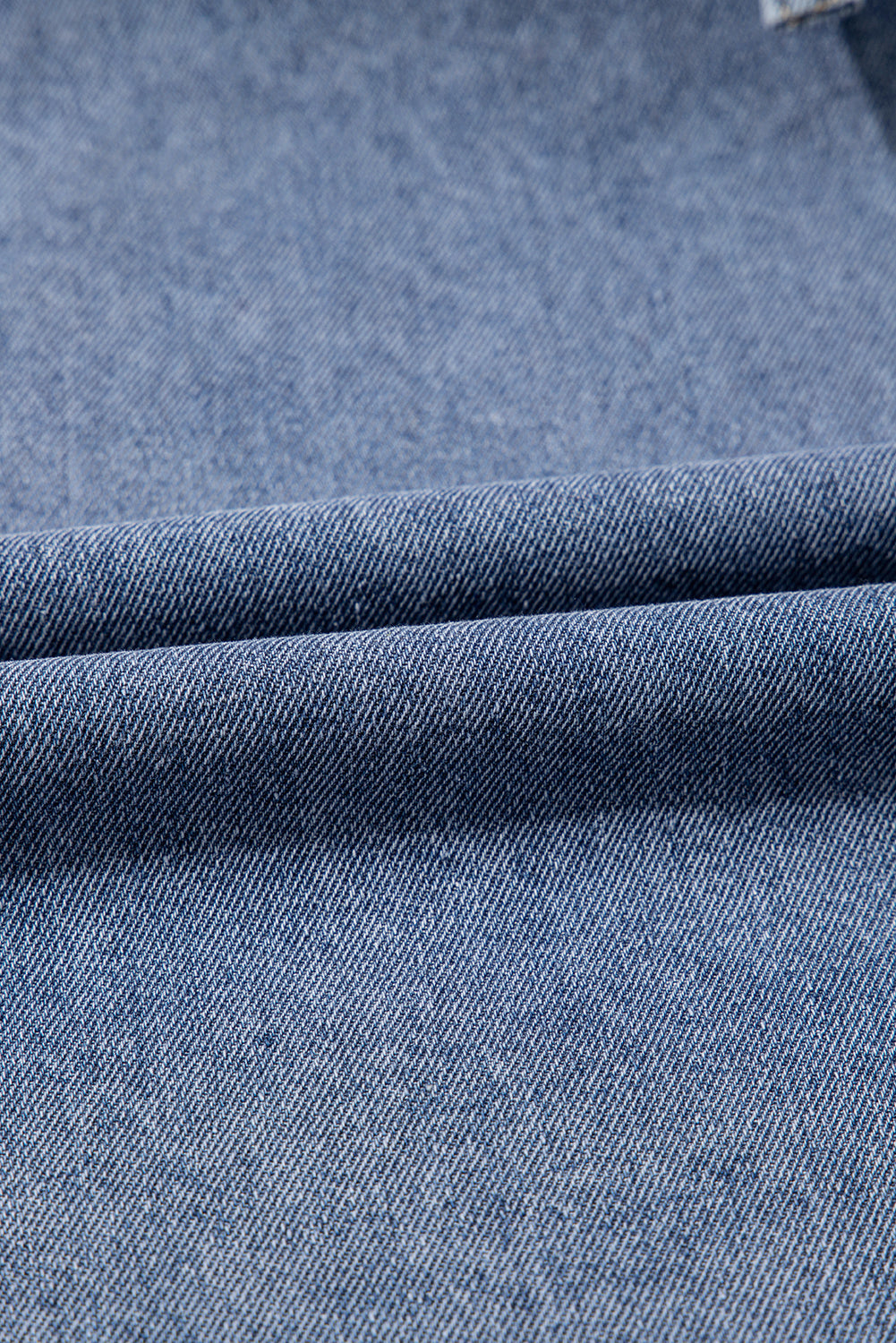 Denim Bow Bubble Sleeve Mini Dress