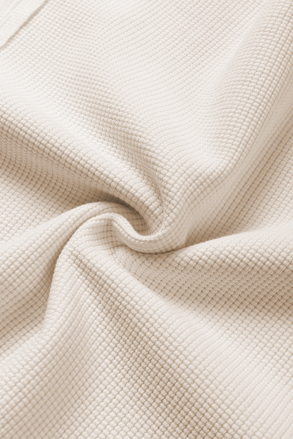 Waffle Knit Bishop Sleeve Side Split Top