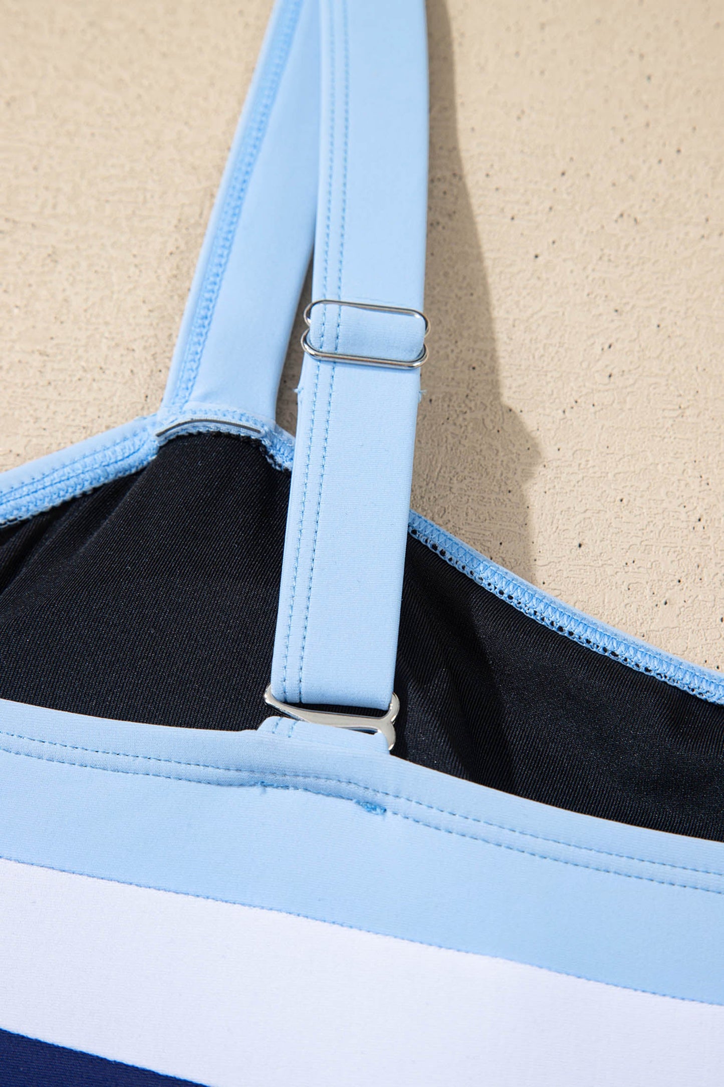 Colorblock Square Neckline One-Piece Swimsuit