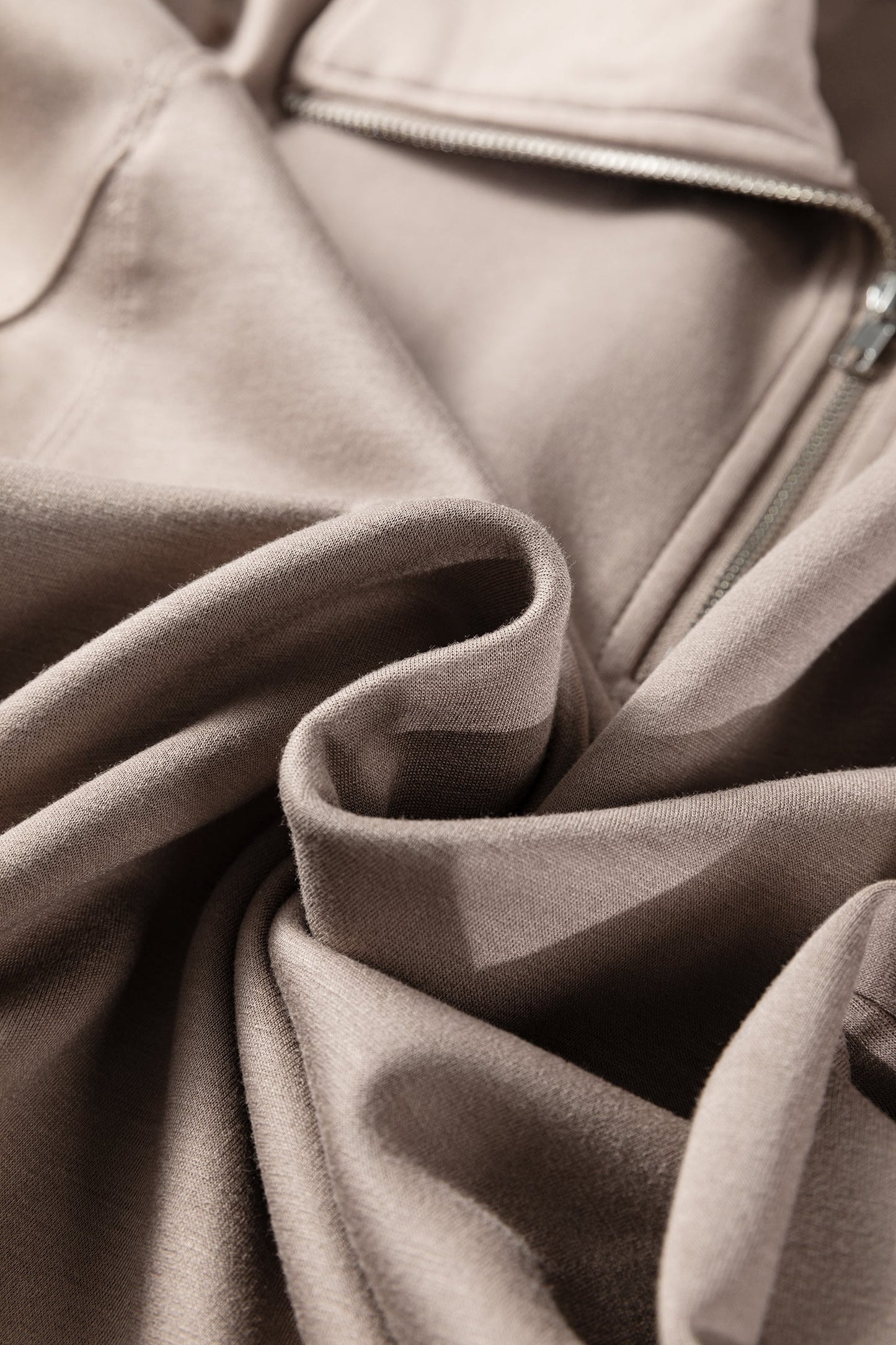 Solid Quarter-Zip Top and Drawstring Pants Set