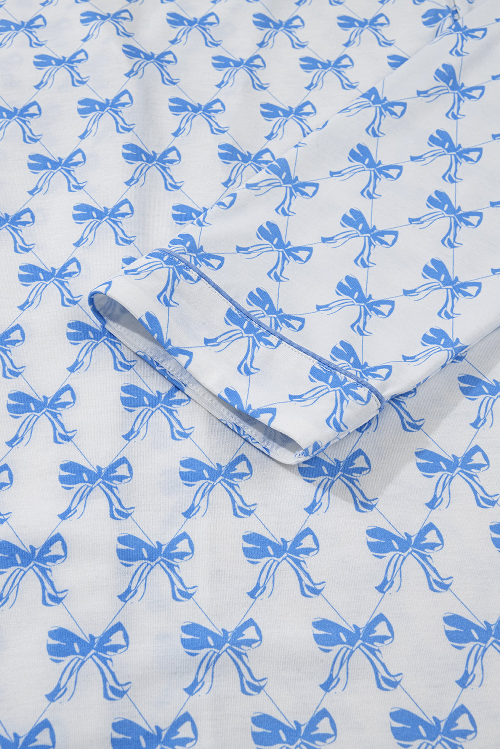 Bow Tie Shirt and Pants Pajama Set