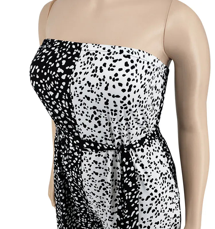 Plus Size Strapless Jumpsuit for Summer Streetwear