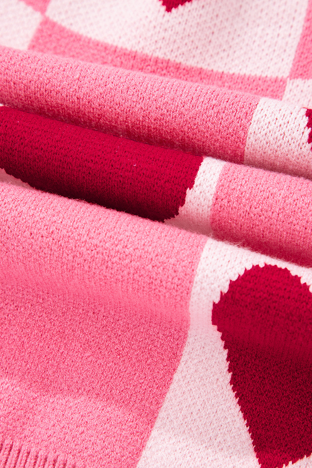 Valentine Heart Checker Crewneck Sweater