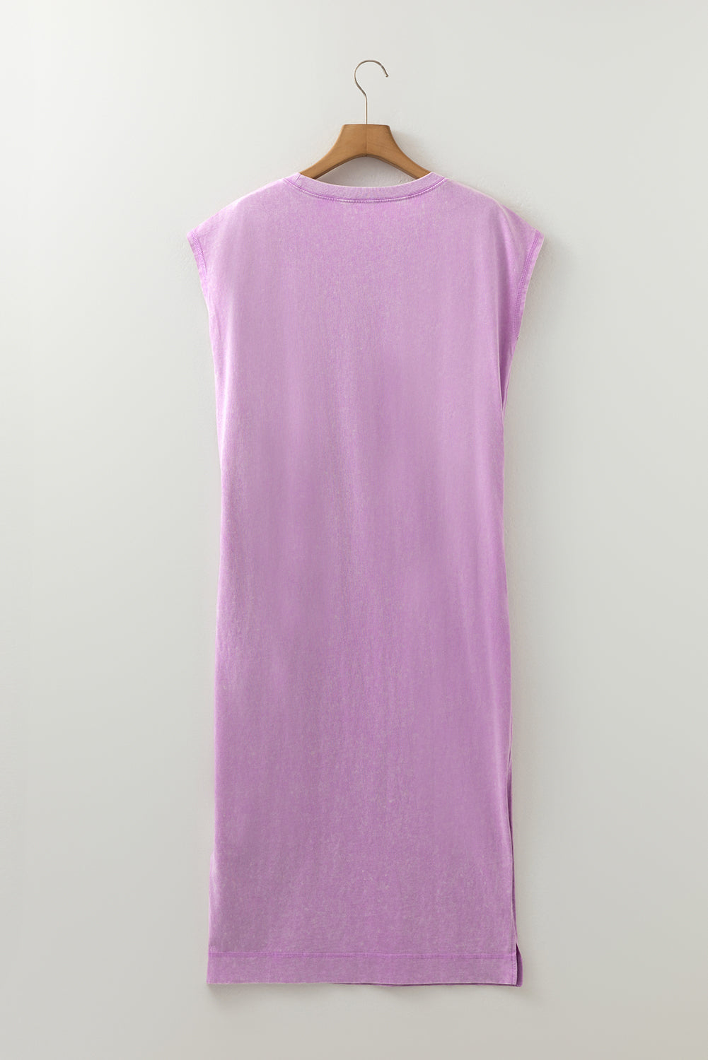 Mineral Wash Pocketed T-shirt Maxi Dress
