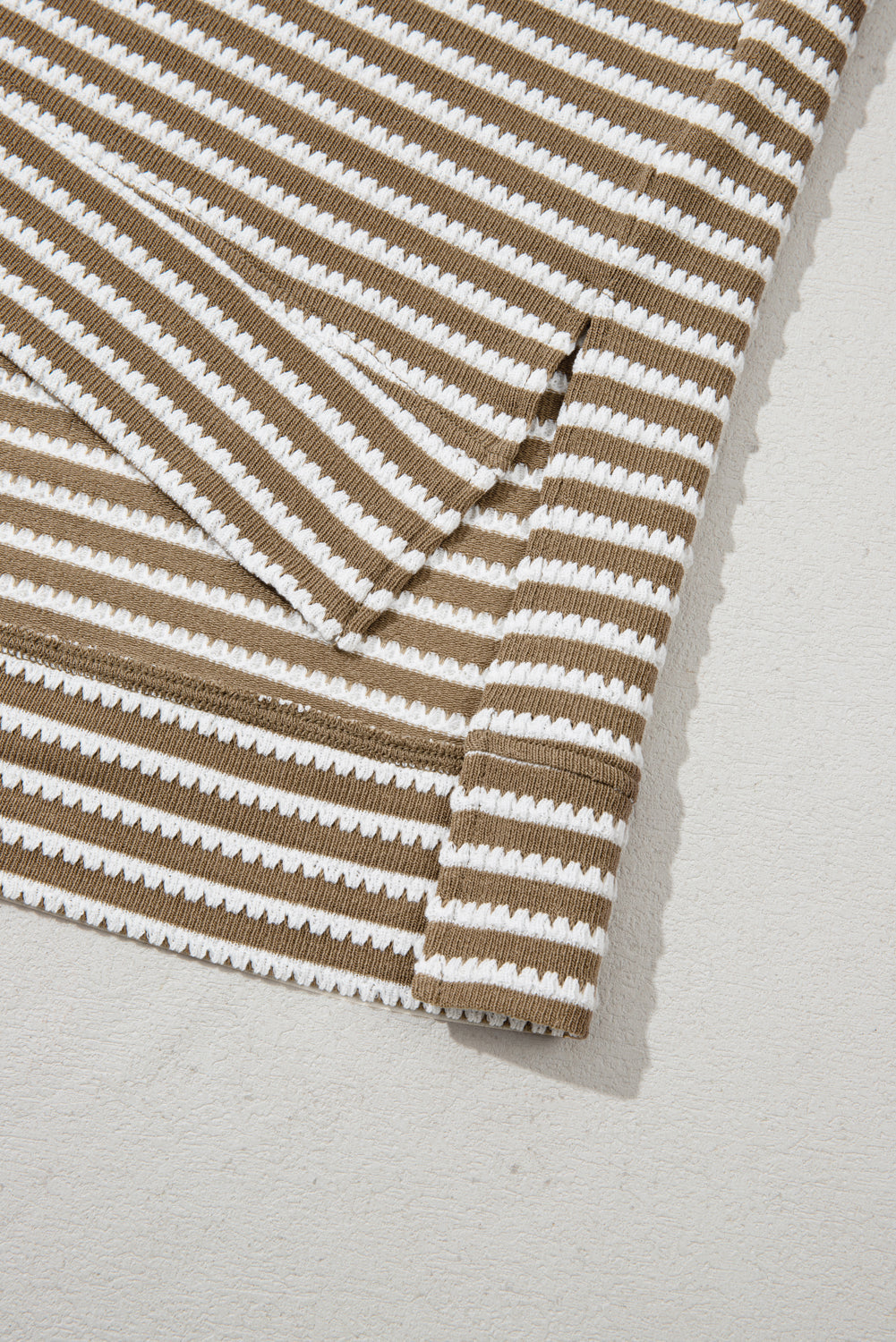 Plus Size Stripe Textured Dolman Sleeve Top