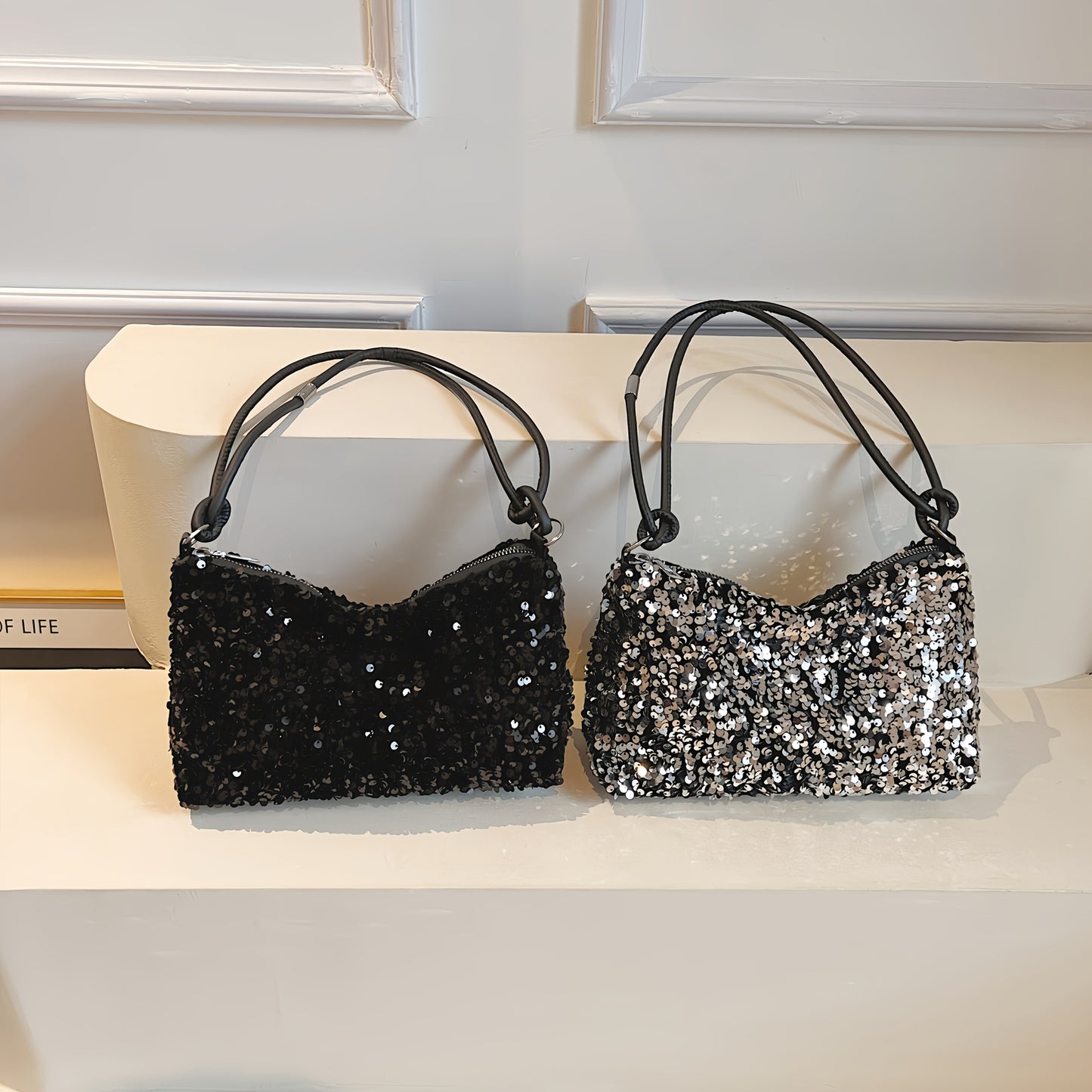 Sequin Shoulder Bag Stylish Spacious  EyeCatching