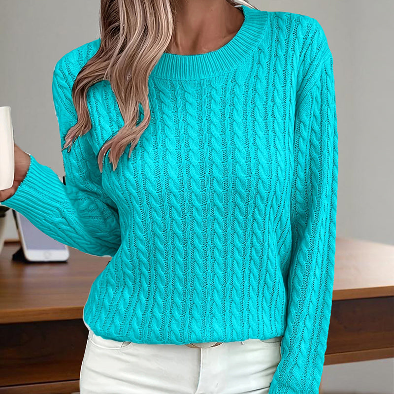 Women’s Textured Crew‑Neck Pullover Top