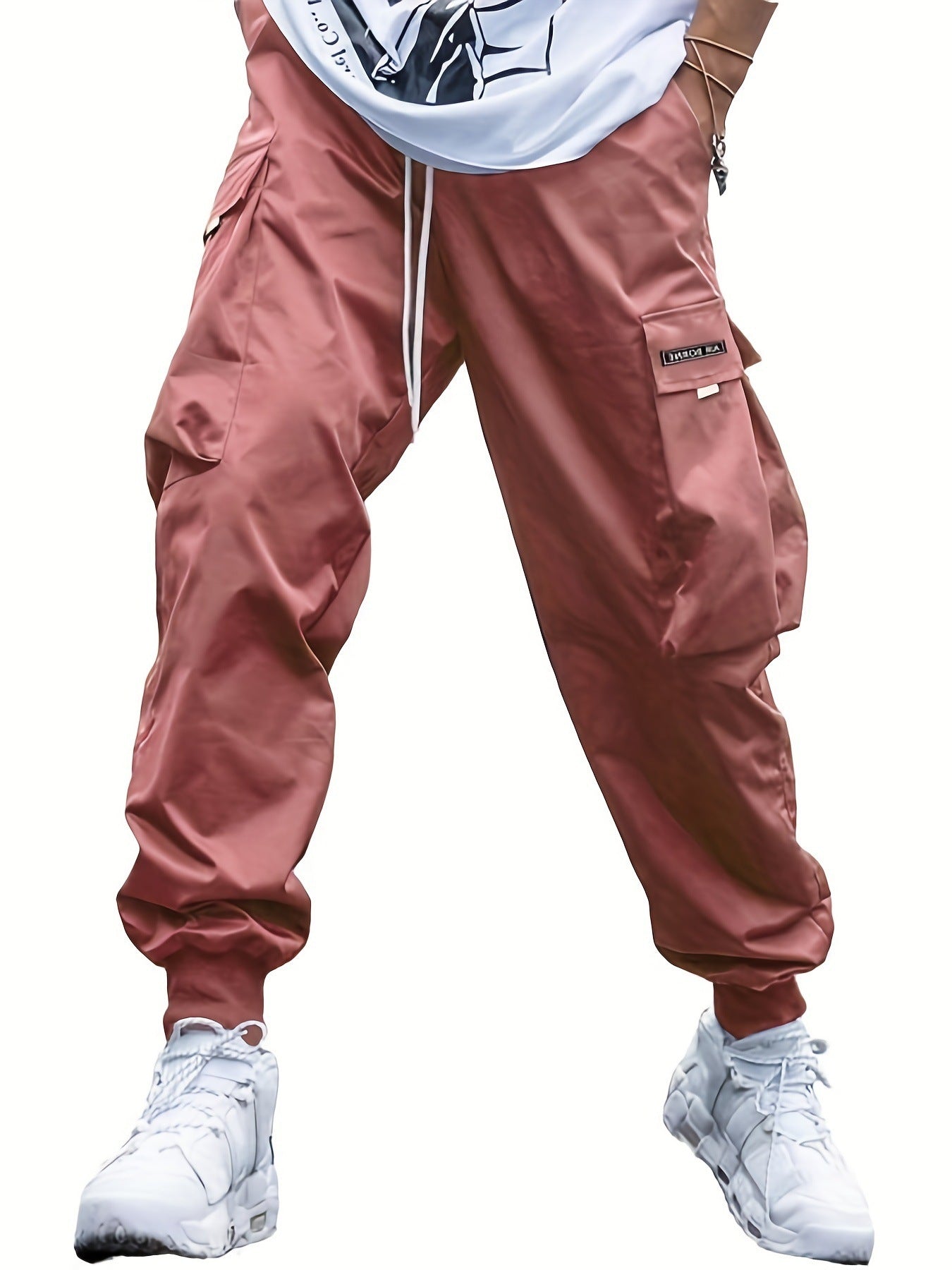 Men’s Multi‑Pocket Drawstring Cargo Pants