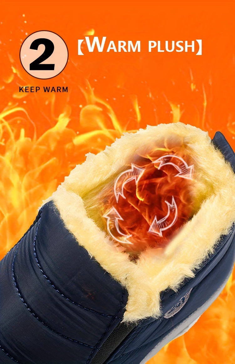 Chic Women's Winter Waterproof Comfort Plush Lined Warmth Ankle Boots