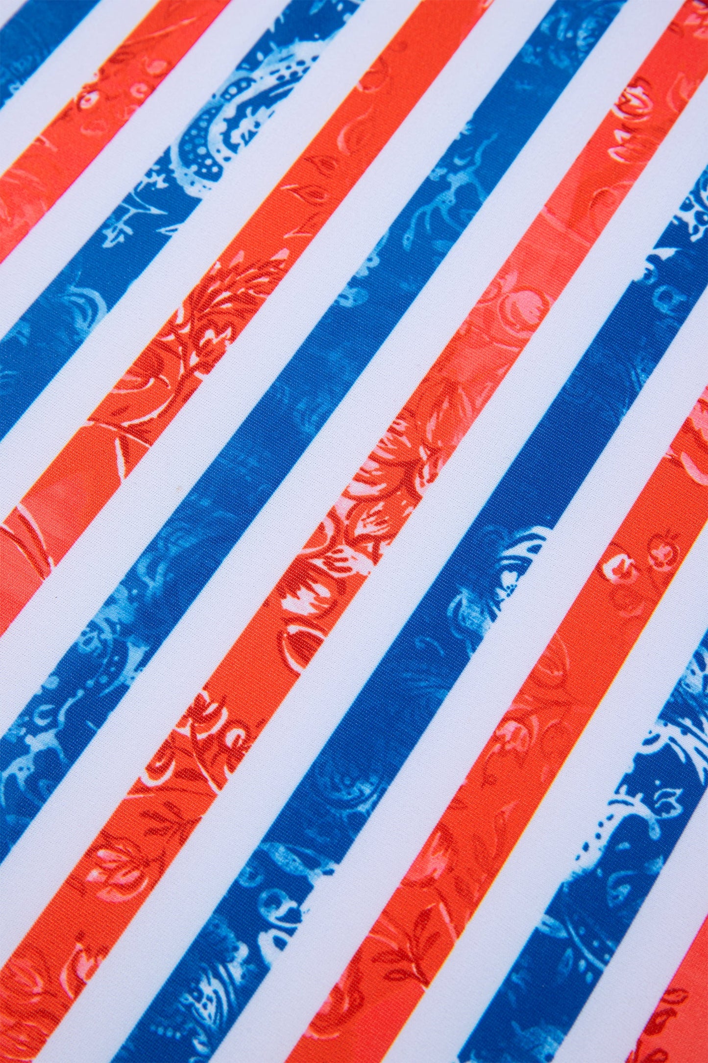 Americana Stripe Cutout Spaghetti Strap Swimsuit