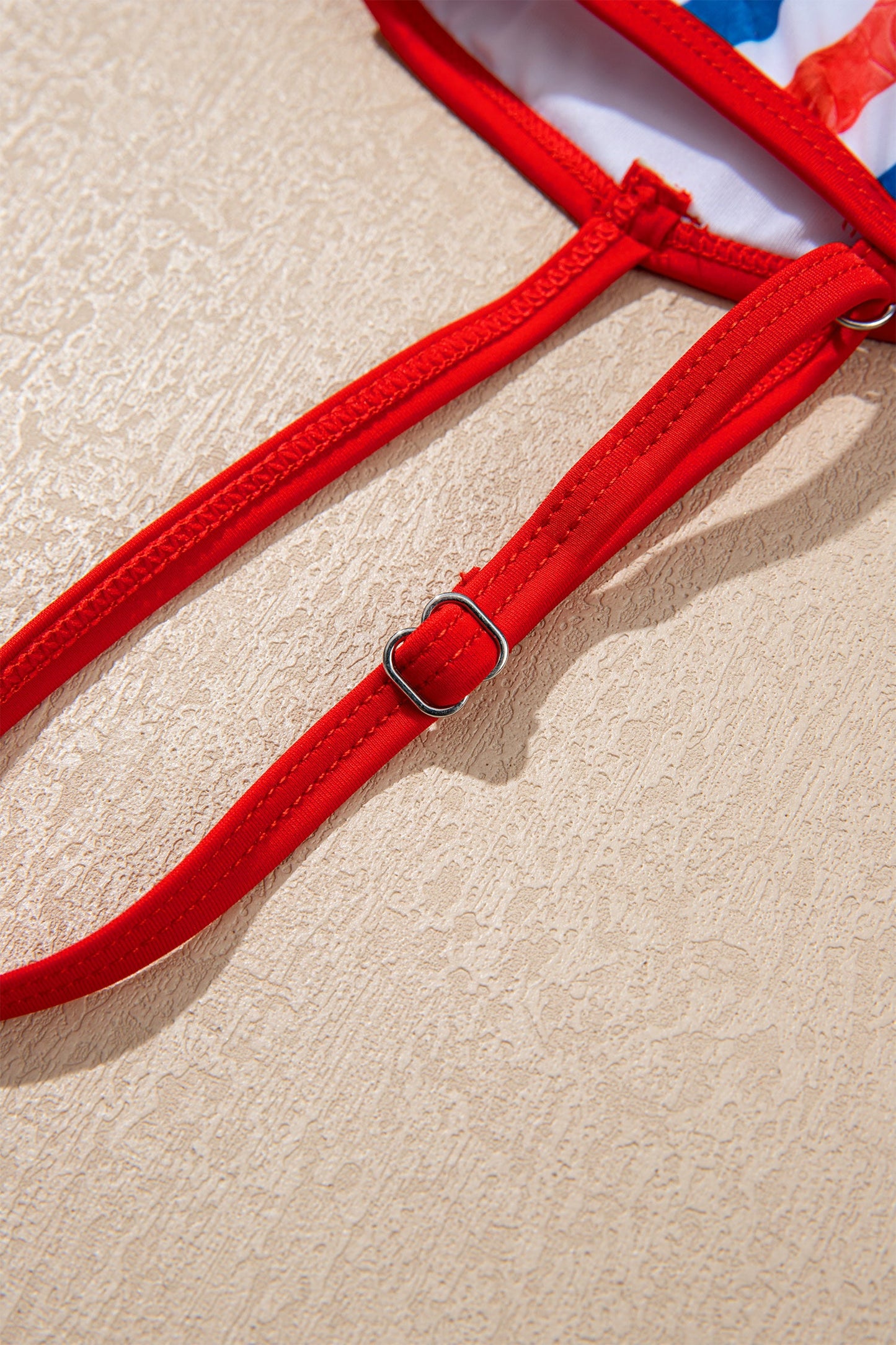 Americana Stripe Cutout Spaghetti Strap Swimsuit