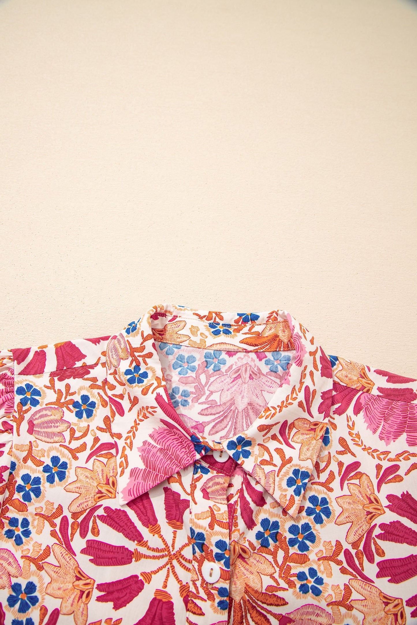 Floral Collared Long Sleeve Mini Dress