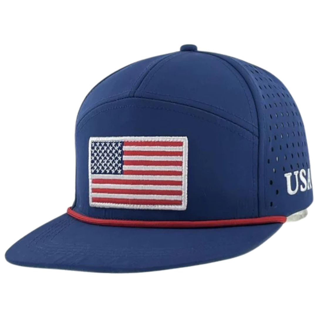 Premium USA Mesh Cap Flat-Bill Snapback
