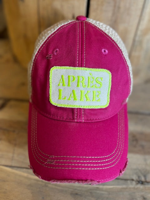 Apres Lake Distressed Mesh Snapback Baseball Cap