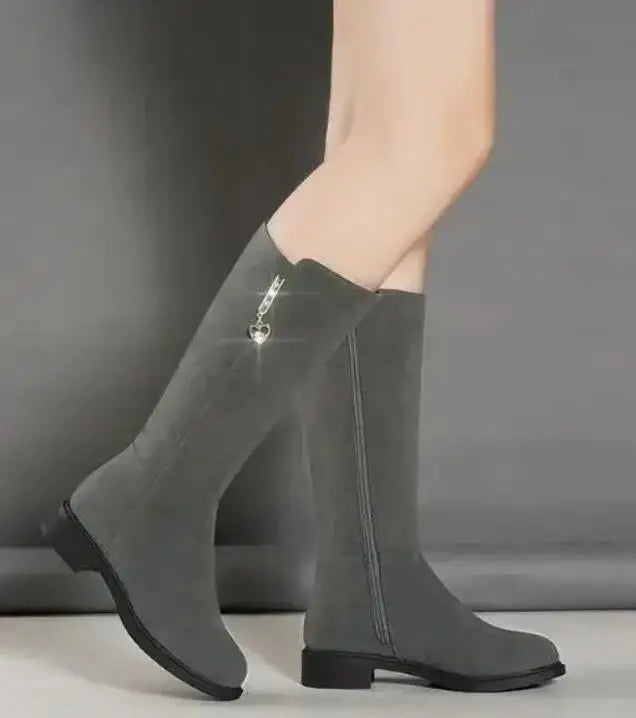 Thigh High Boot Warm Plush Snow Boots Side Zipper Snow Boots