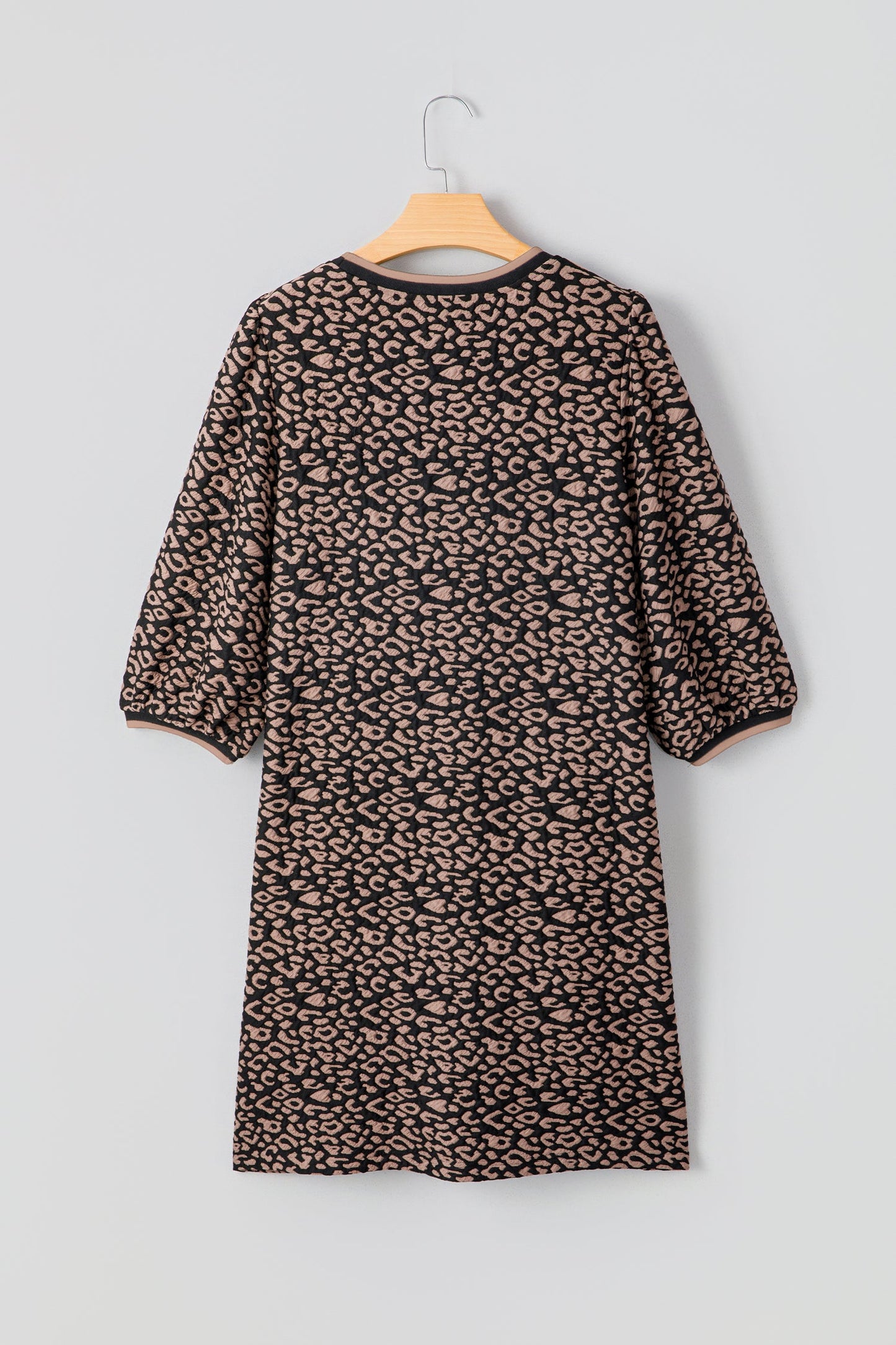 Leopard Bubble Sleeve Mini Dress