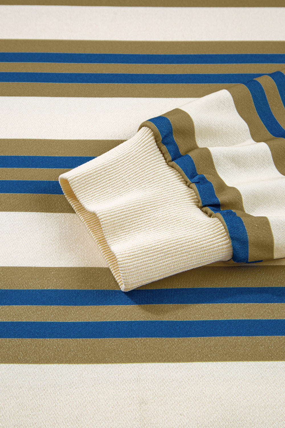 Stripe Crewneck Drop Shoulder Sweatshirt