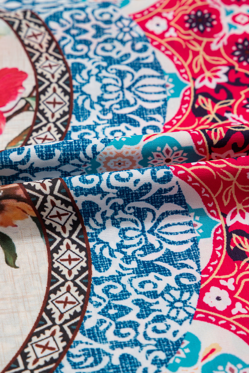 Floral Ruffle Flutter Sleeve Buttoned Mini Dress