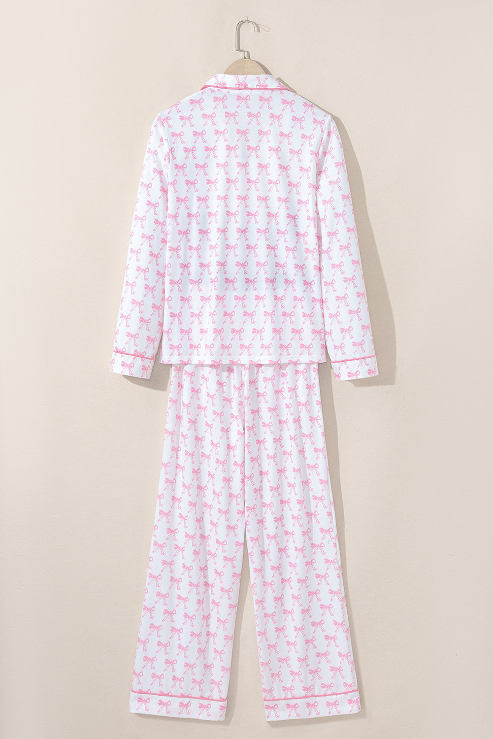 Bow Tie Shirt and Pants Pajama Set