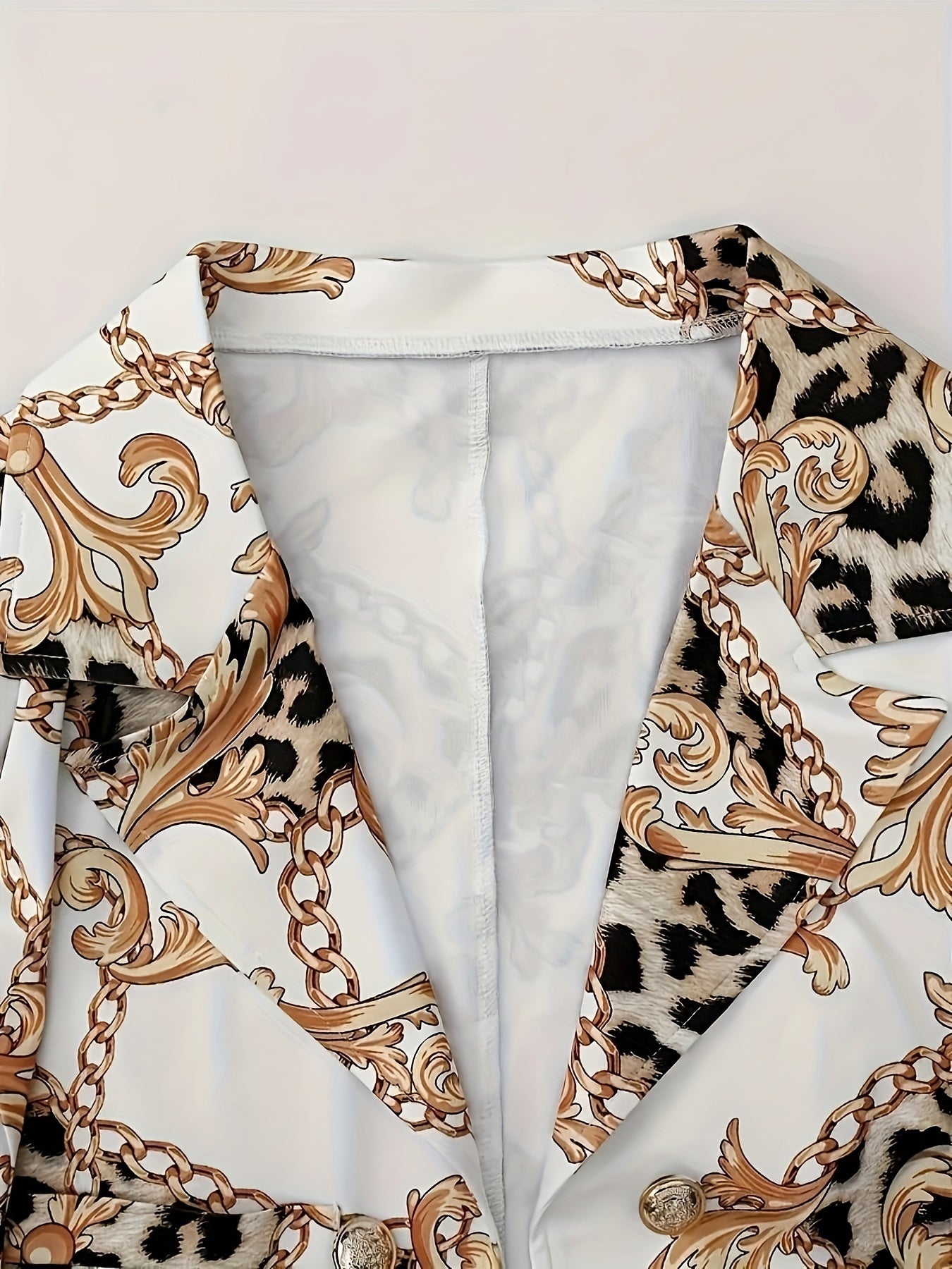 Geometric Print Two-Piece Blazer Set