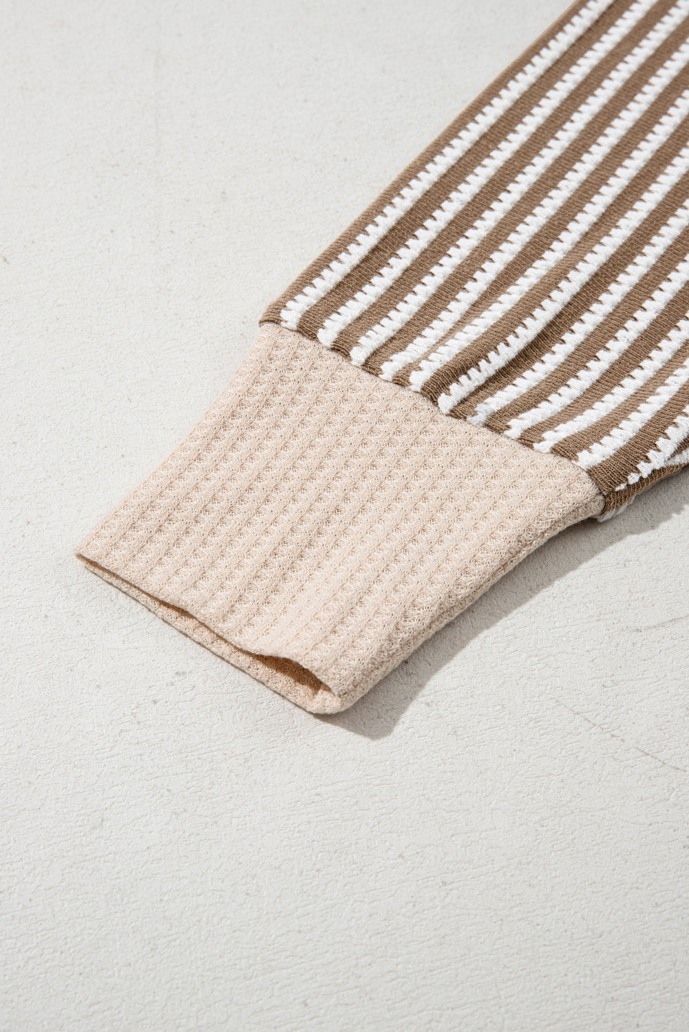 Plus Size Stripe Textured Dolman Sleeve Top