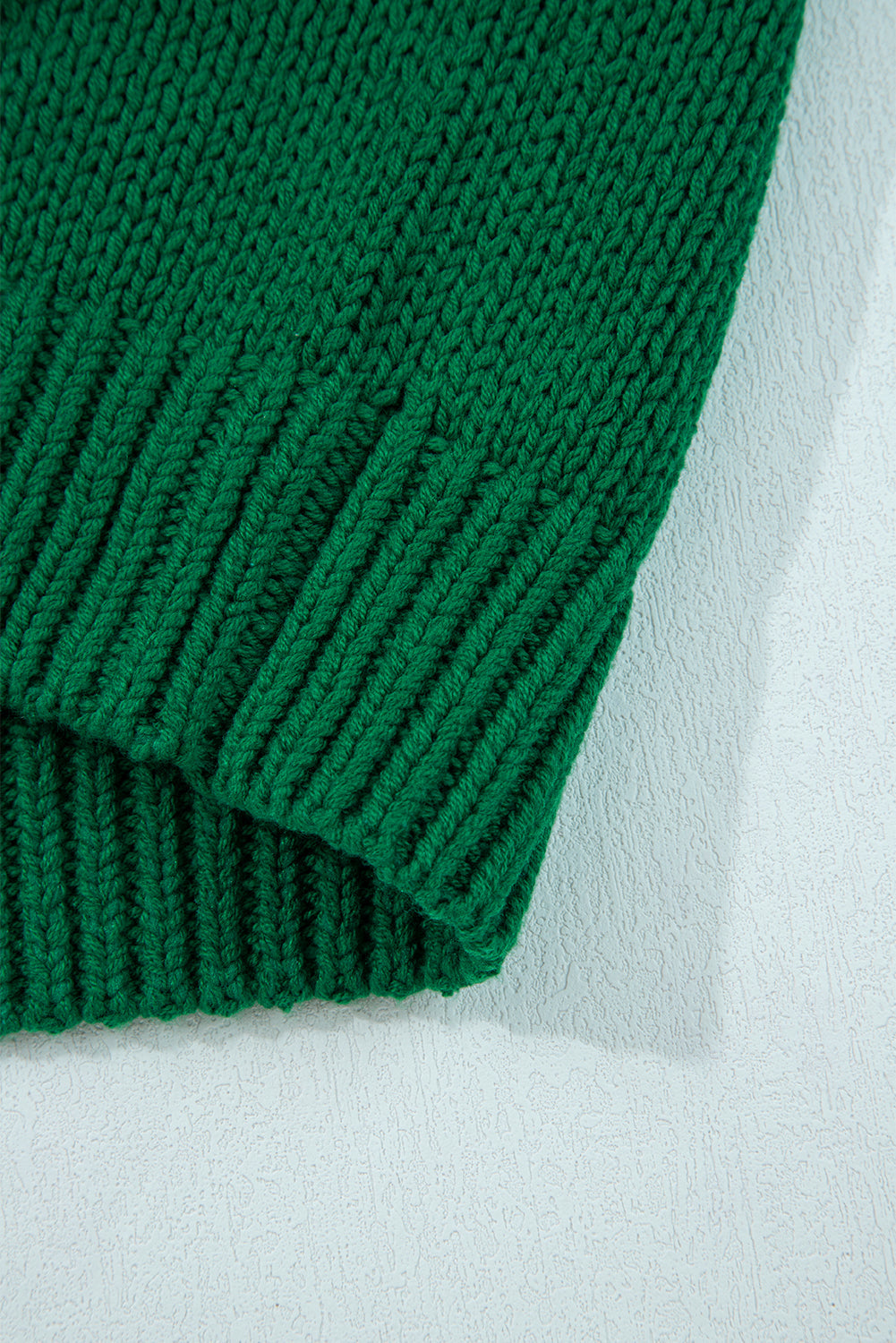 Plaid Bow Drop Shoulder Christmas Sweater