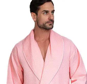 Premium Waffle Piping Robe for Men