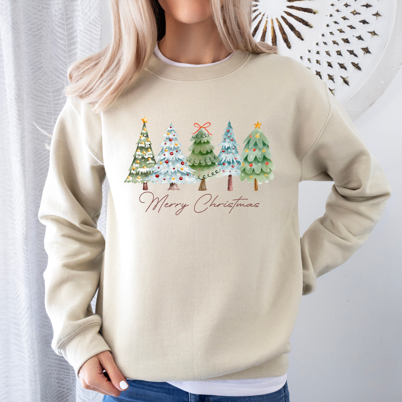 Merry Christmas Vintage Trees Tee or Sweatshirt