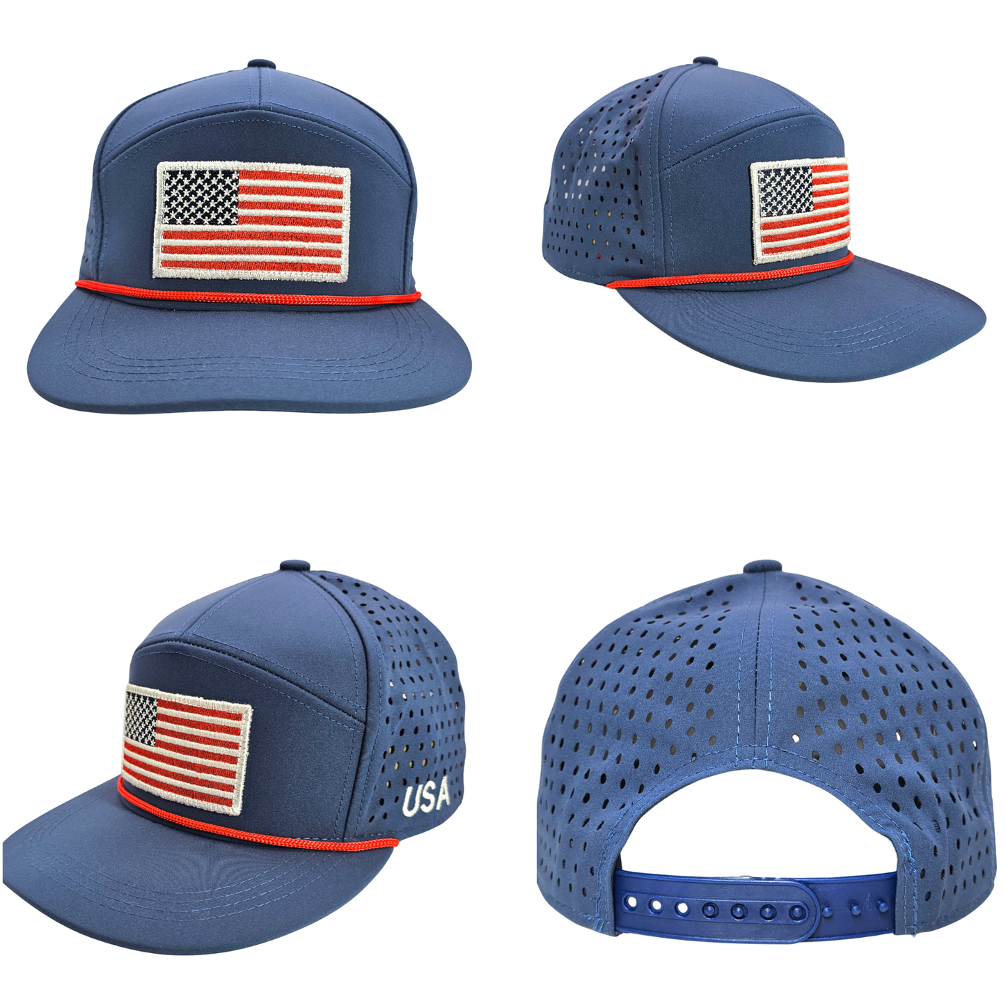 Premium USA Mesh Cap Flat-Bill Snapback