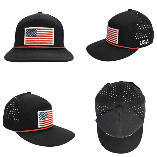 Premium USA Mesh Cap Flat-Bill Snapback