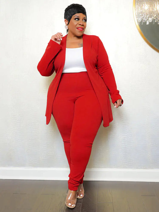 Plus Size Women’s Matching Two-Piece Outfit Set