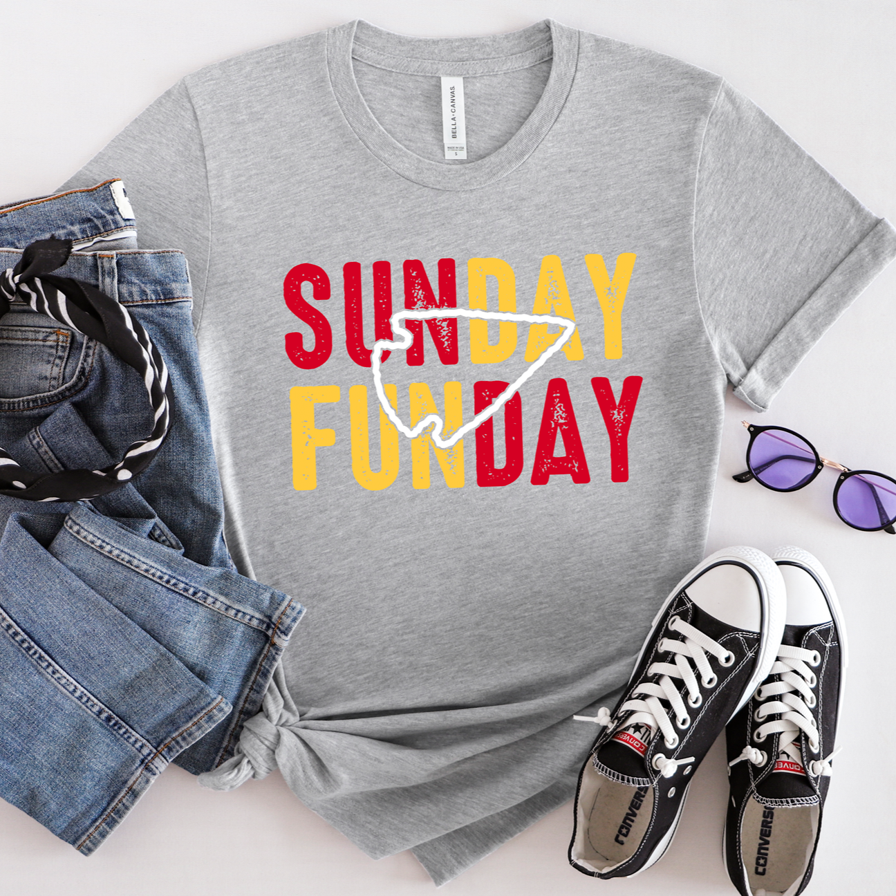 Sunday Funday Gray Tee or Sweatshirt