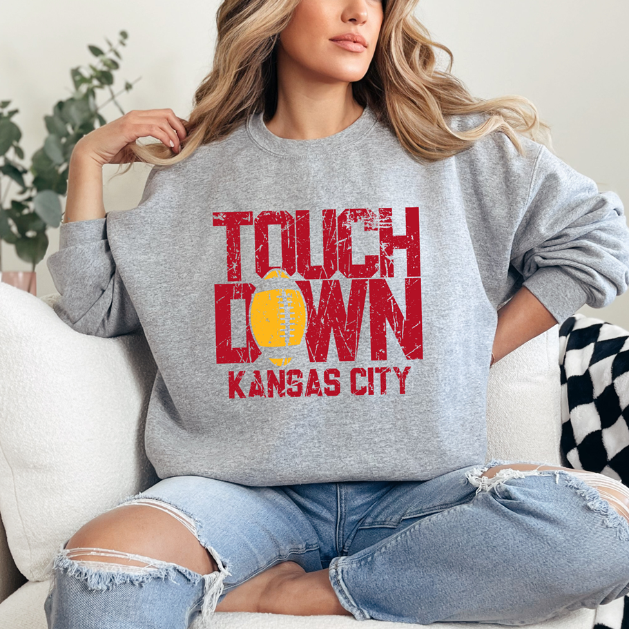 Touchdown Kansas City Distressed Tee or Sweatshirt
