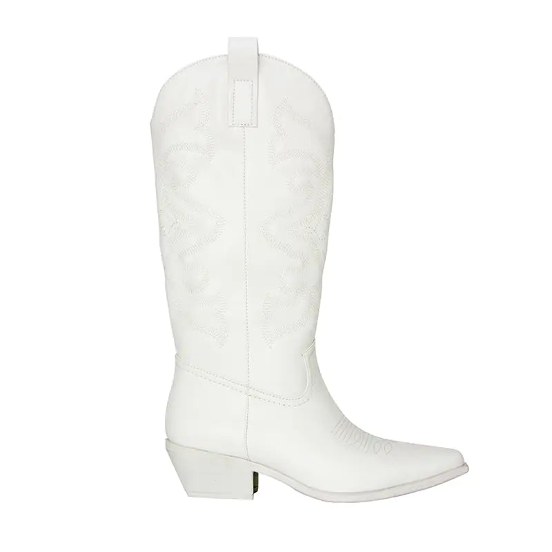 Vintage Women's Chunky Heel High Cowboy Boots